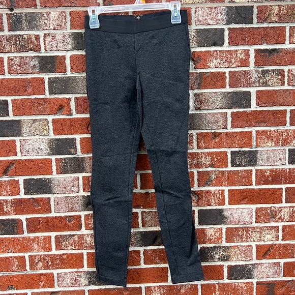 J.Crew heathered charcoal gray zipper back leggings sz 2 - Picture 2 of 3